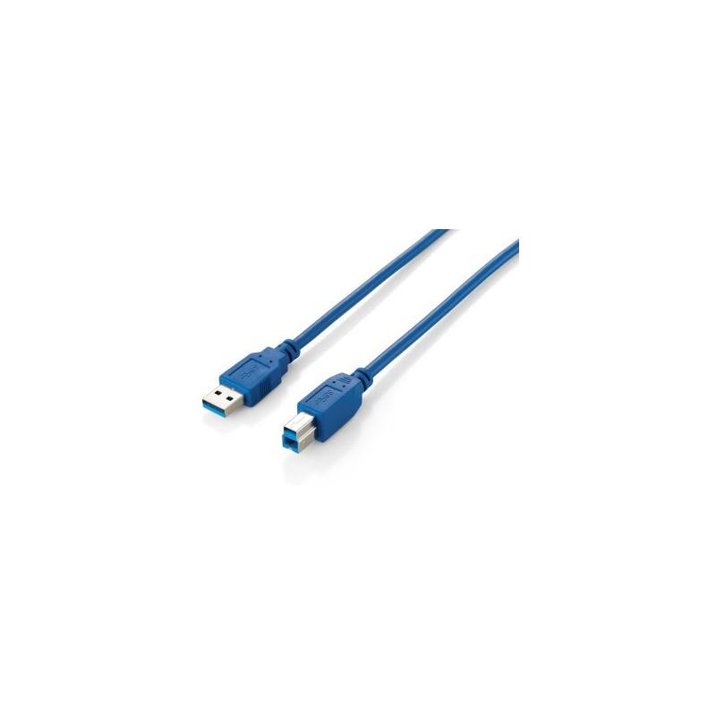 Equip USB Kabel 3.0 A-B St/St 1.00m blau Polybeutel - 128291