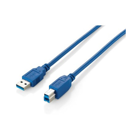 Equip USB Kabel 3.0 A-B St/St 1.00m blau Polybeutel - 128291