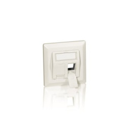 Equip Unterputzdose +Frontplatte 2 Keystone 45° RAL 9010 Polybeutel - 761303