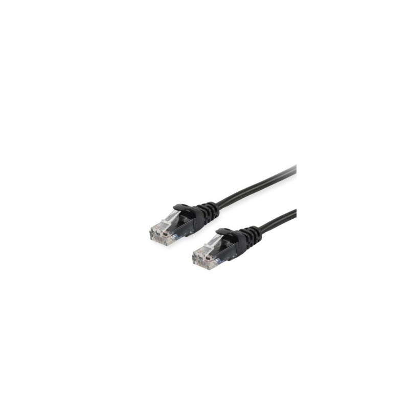 Equip Patchkabel Cat6 U/UTP 2xRJ45 5.00m schwarz Polybeutel - 625454