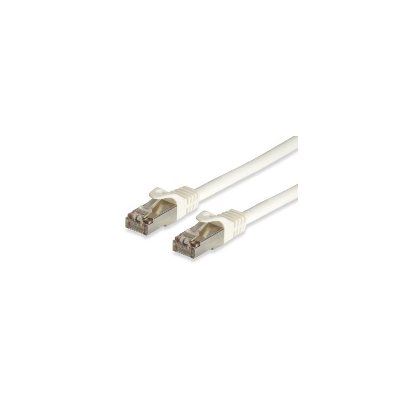 Equip Patchkabel Cat6A S/FTP 2xRJ45 20.00m weiß Cat7ProLSZH Polybeutel - 605719