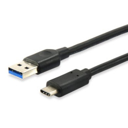 Equip Kabel USB-A 3.2 - C St/St 0.25m 3A/20V sw Polybeutel - 128343