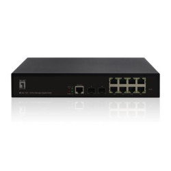 SWITCH LEVEL ONE GESTIONABLE L2 8P 10/100/1000 + 2P GIGABIT COMBO - GEL-1061