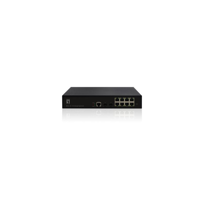 SWITCH LEVEL ONE GESTIONABLE L2 8P 10/100/1000 + 2P GIGABIT COMBO - GEL-1061