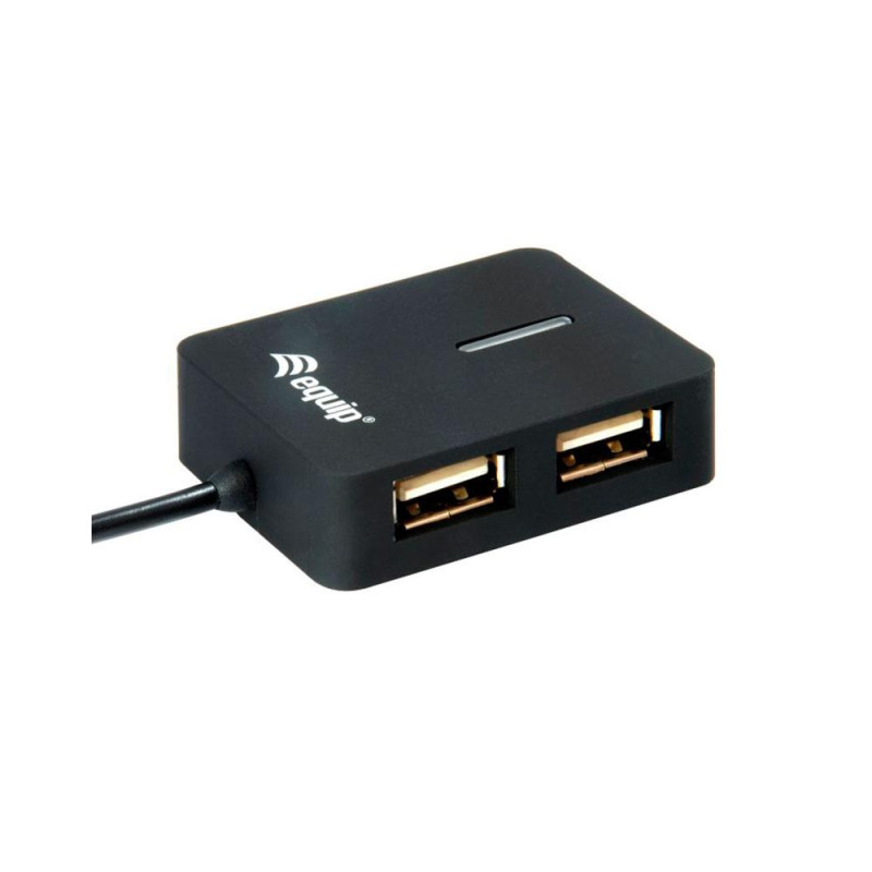 Hub 4 puertos USB 2.0 Equip / Negro/ EQ128952 - HUB-045