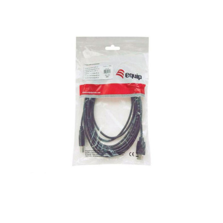 Cable USB 2.0 impresora - tipo a/b  M/M  3m Negro Equip 128861 - VM694